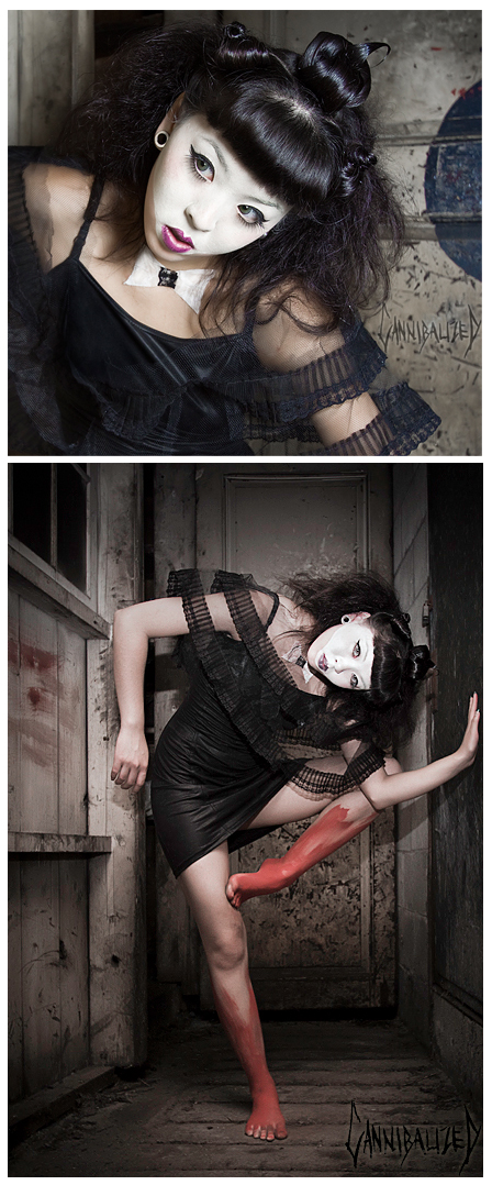 Female model photo shoot of Cannibalized in Braintree, Ma, makeup by Nikk Noir