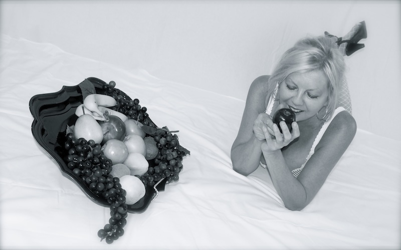 Female model photo shoot of Skye Foxx by GlamourLingerie Studios