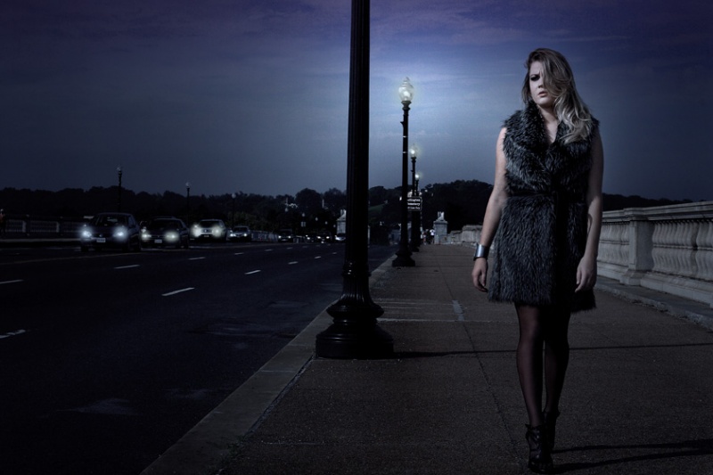 Female model photo shoot of grace lillian by myklanthony in arlingotn bridge, wardrobe styled by Archetype Style