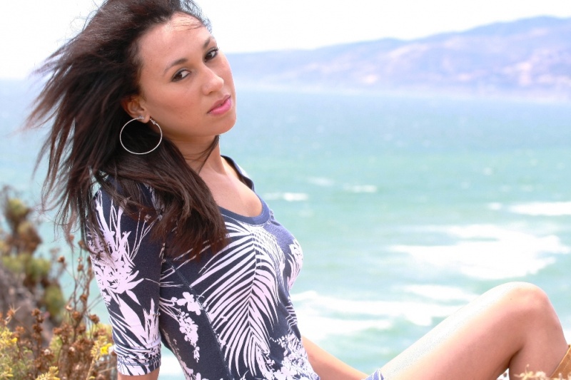 Female model photo shoot of Mayra Martinez by Blacque Magic in Malibu, CA