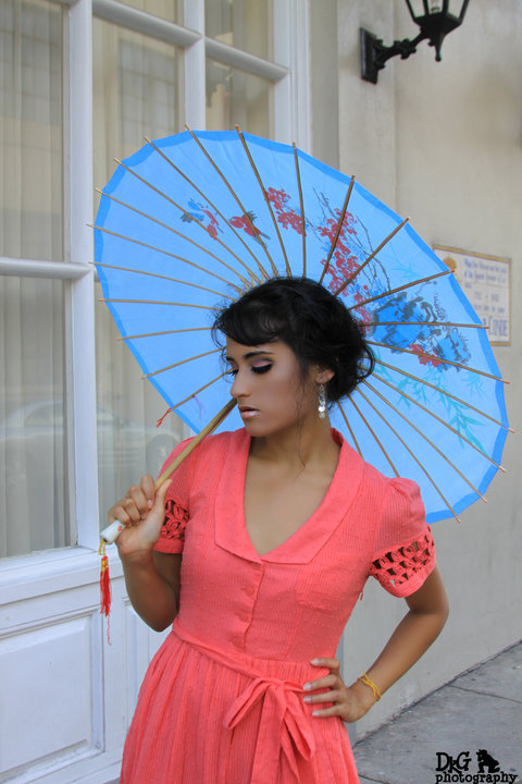 Female model photo shoot of Angela DSouza by DkG Photography in New Orleans, makeup by ABYP Makeup Art