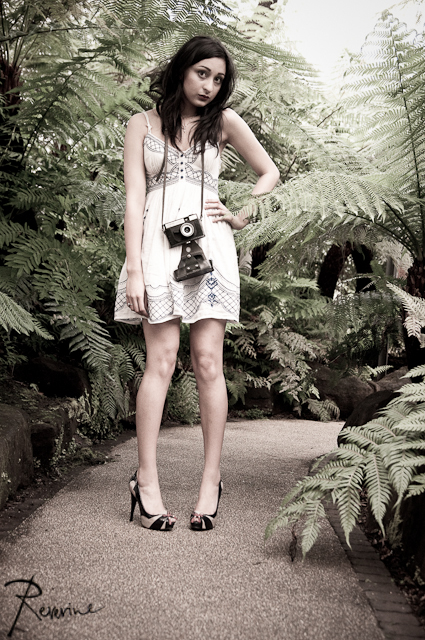 Female model photo shoot of Reverine and Alisha Kelly in Glasgow, Botanic Gardens