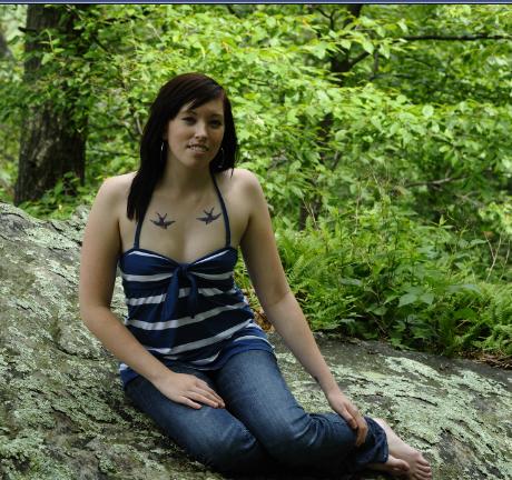Female model photo shoot of Silly Jessica  in cunningham falls state park