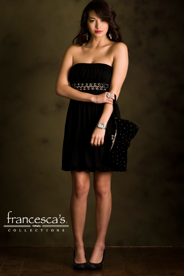 Female model photo shoot of Francescas Collections