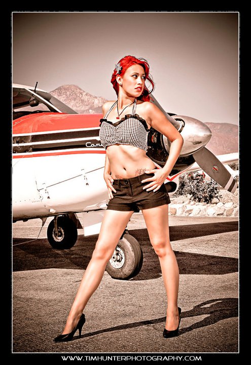 Female model photo shoot of Miss Erica Vaughn in Cable airport, Upland CA