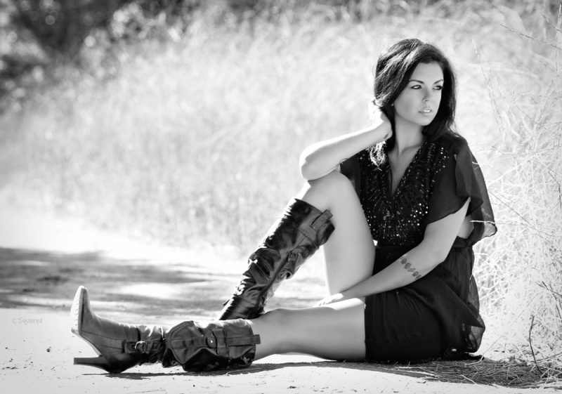Female model photo shoot of xoxo Ariel Elizabeth by CSquared Imagery in side of the road