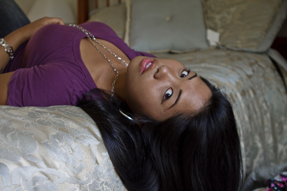 Female model photo shoot of Arianna Garcia in bedroom