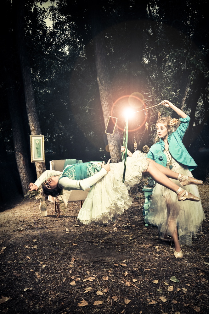 Male and Female model photo shoot of A t o m F o t o and AndreaKathleen in Enchanted Forest