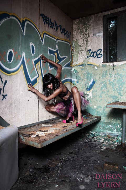 Female model photo shoot of CeCe Rocker in Abandoned Jail