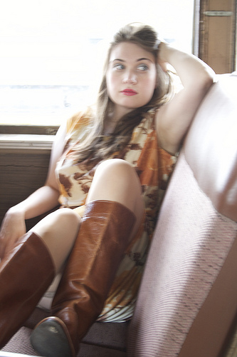 Female model photo shoot of Elisa Vite in Elkhart, IN  south shore train