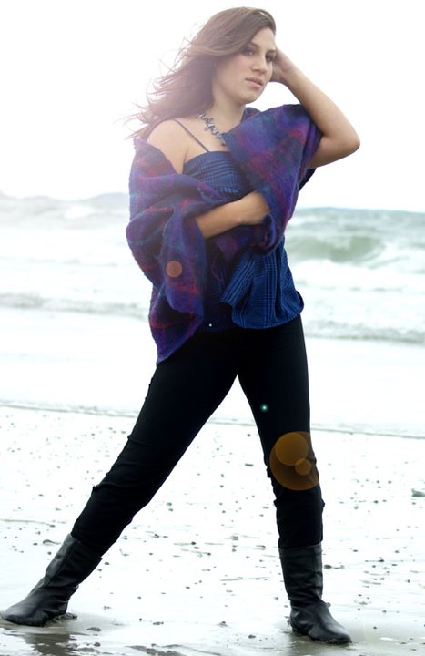 Female model photo shoot of Liz Wong Designs in Nantasket Beach, Hull, MA, makeup by SP_Artistry