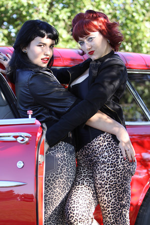 Female model photo shoot of Brooklyn Daggers in Point Lookout Carshow