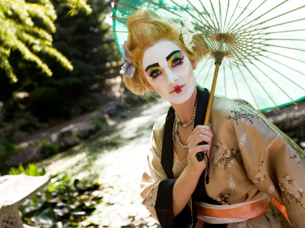 Female model photo shoot of NAOMI 26 in japanese garden