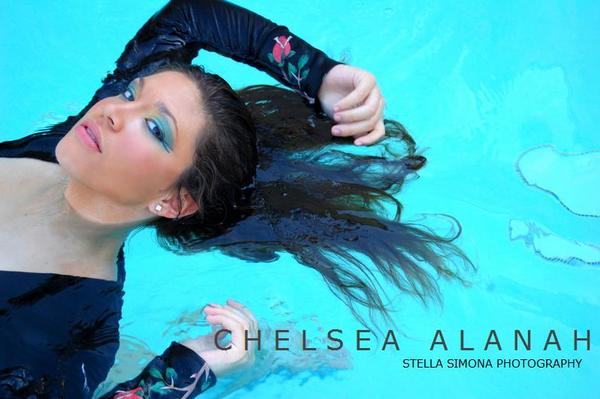 Female model photo shoot of Chelsea Alanah in a pool