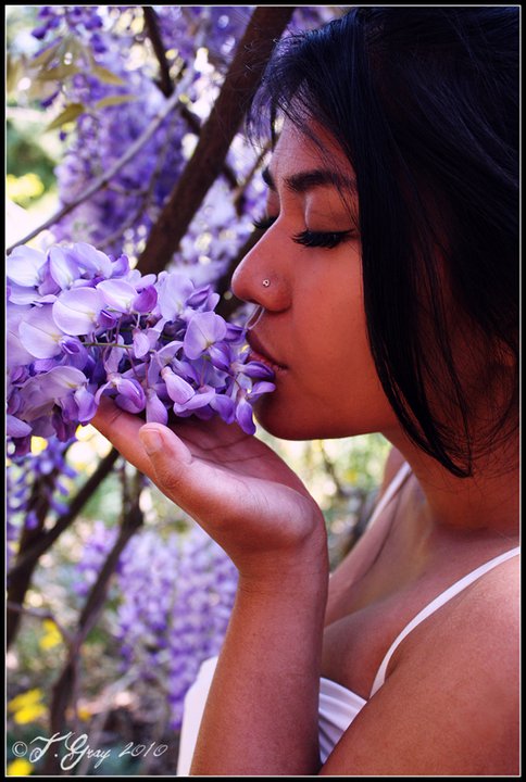 Female model photo shoot of Shen Chow Cindy by Tahlia Gray in Hemiji Garden,Adelaide, makeup by Danielle Moore