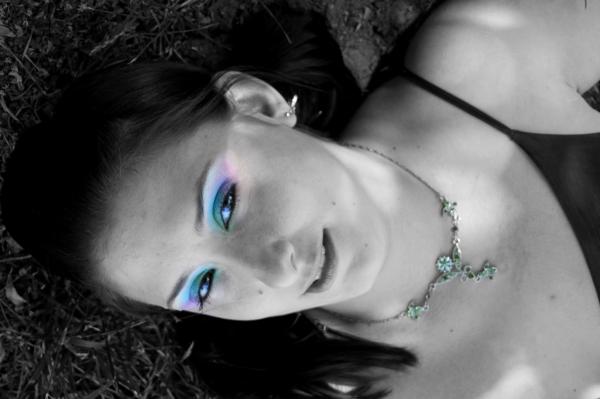 Female model photo shoot of AcidRain in black diamond mines