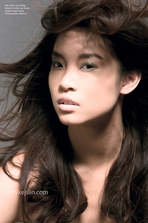 Female model photo shoot of Angie_Wong by MikeLin, hair styled by Jay Zhang