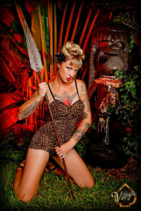 Female model photo shoot of Nico Jones in Kreepy Tiki