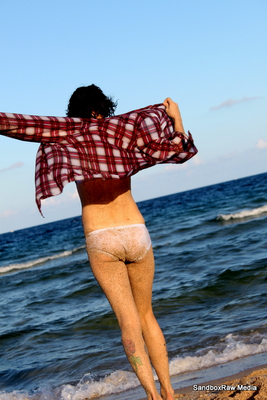 Female model photo shoot of gillian kurtz by Sandbox Raw in ft. lauderdale beach