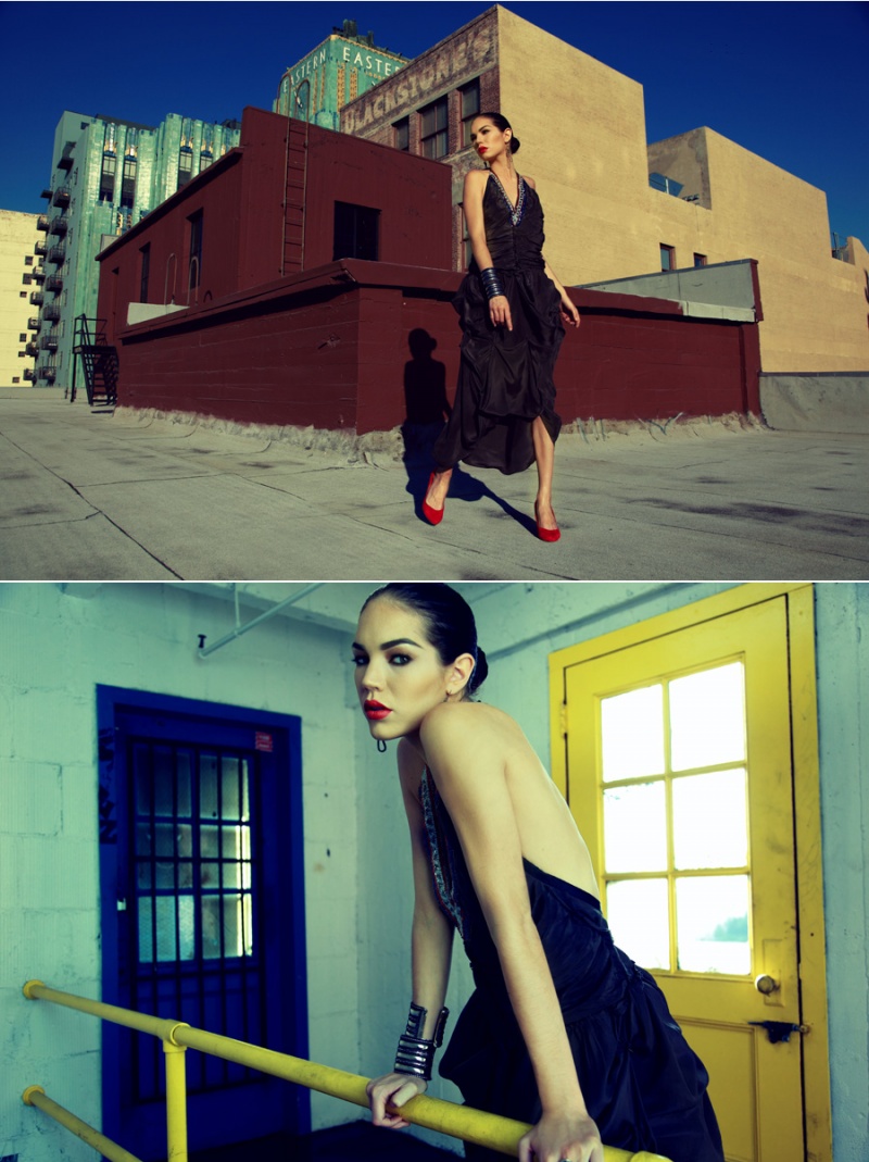 Male and Female model photo shoot of stevan_zhao and Alexandra Mathews in downtown LA