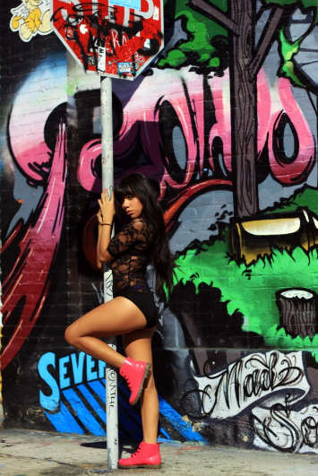 Female model photo shoot of Brittny Rey in Downtown LA