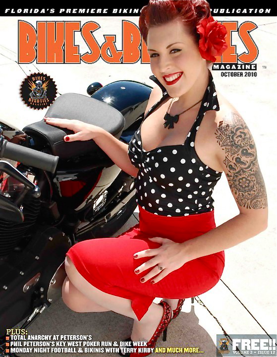 Female model photo shoot of Kabuki Kosmetics and Lacy Elliott in Peterson's Harley-Davidson of Miami