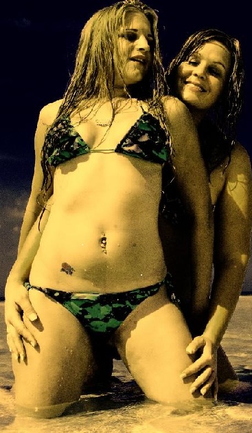 Female model photo shoot of LeLe  and Sarah Jeannn by Devious Makes n Models in Clearwater Beach,Florida