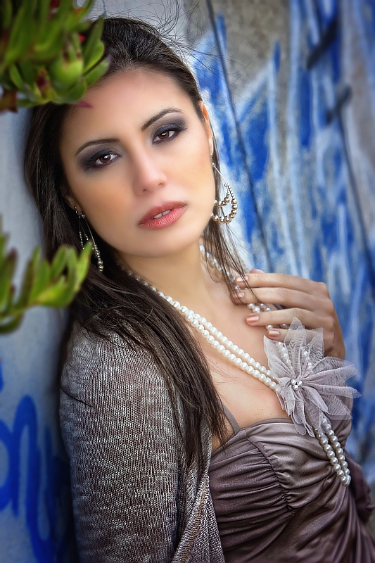 Female model photo shoot of Marcella Bragio by Paul Frederick, makeup by Clarissa Sagario