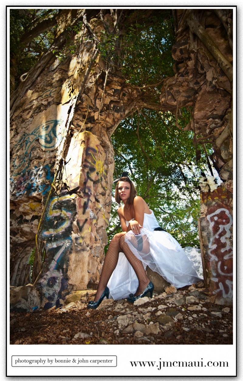 Female model photo shoot of Davielle Baur in Old Sugar Mill on Maui