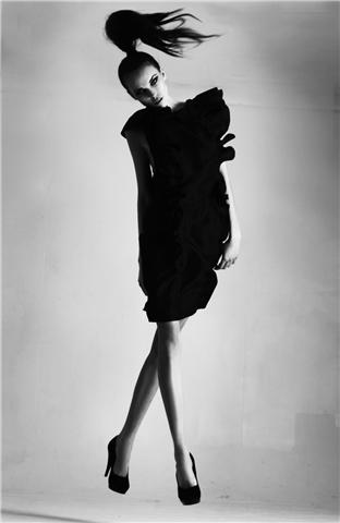 Female model photo shoot of Kasia Kay, clothing designed by Camilla Salgaard