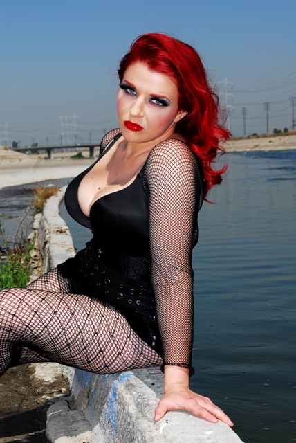 Female model photo shoot of carmenicole in Los Angeles River
