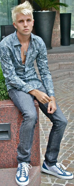 Male model photo shoot of Matthew Borgh in Outside Westin Hotel in Milan, Italy.