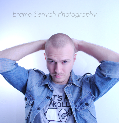 Male model photo shoot of eramo in home studio