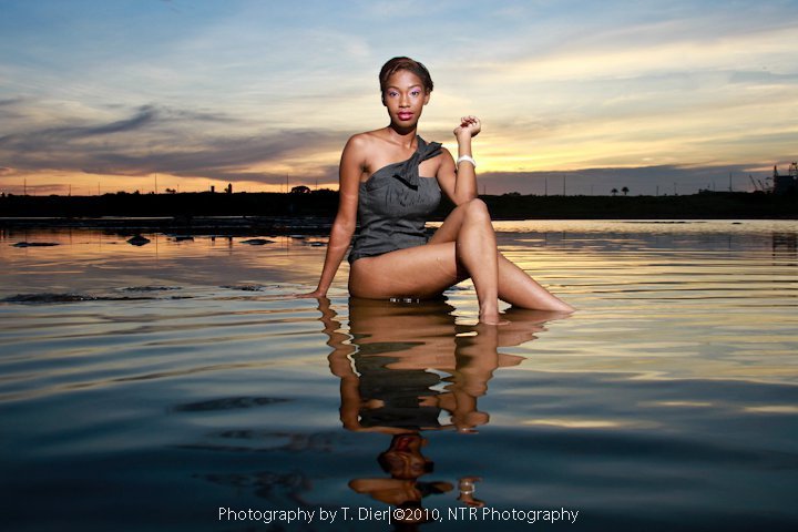 Female model photo shoot of Diahann Chunisingh in Pitch Lake, La Brea, Trinidad