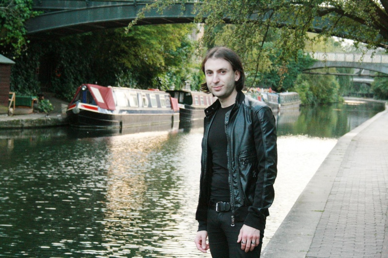 Male model photo shoot of Hydrogen in Camden canals