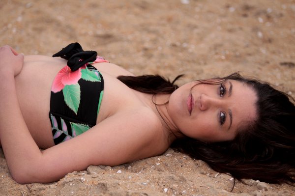 Female model photo shoot of Shai H by InspiredOz in williamstown beach