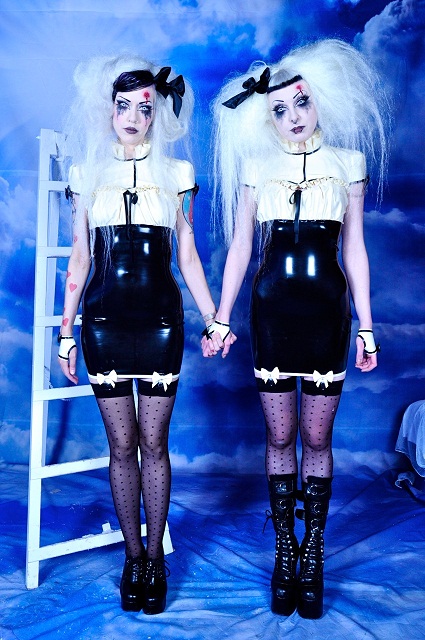 Female model photo shoot of Iva Insane and Adora BatBrat in London @ TG