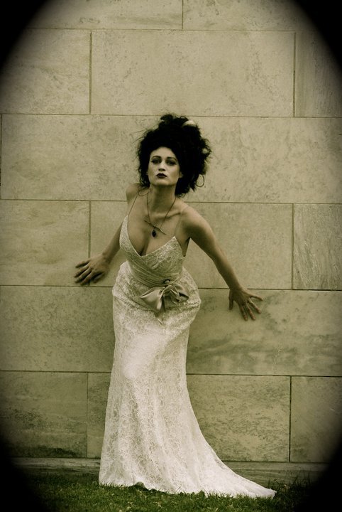 Female model photo shoot of Garden of Heather by Tom Clark Photography in SLC Cemetery, hair styled by Ashlen K, makeup by E Laura Brady