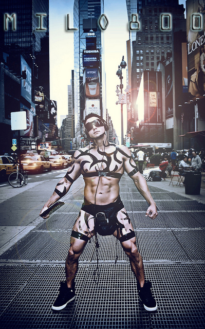 Male model photo shoot of MiLo800 and Matt Acton in Times Square, NYC