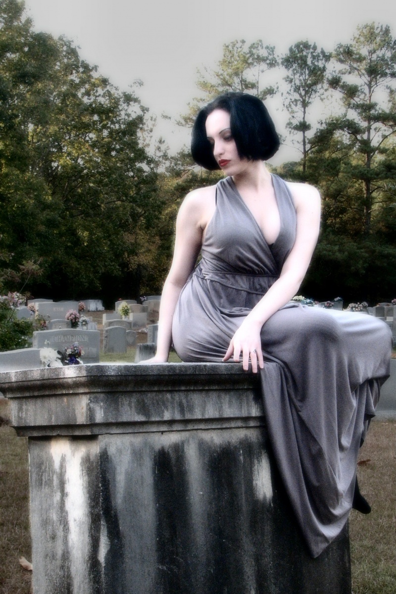 Female model photo shoot of sarah msc in New Friendship Cemetery