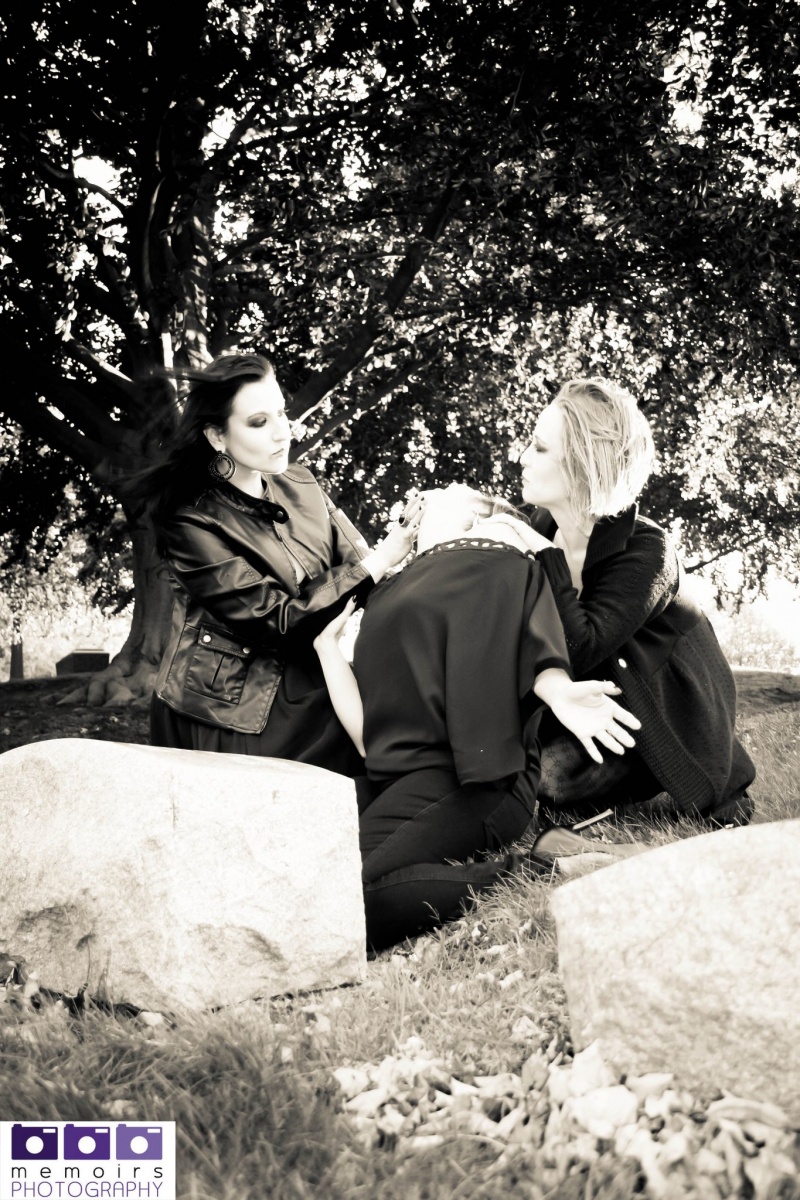 Female model photo shoot of LEYoung and Leah Judith in Indian Hill Cemetery