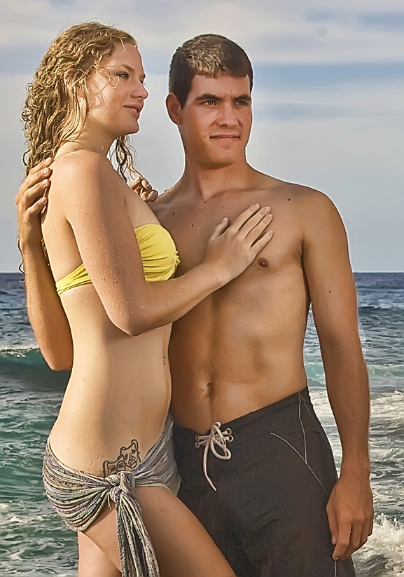 Male model photo shoot of merriamp in beach