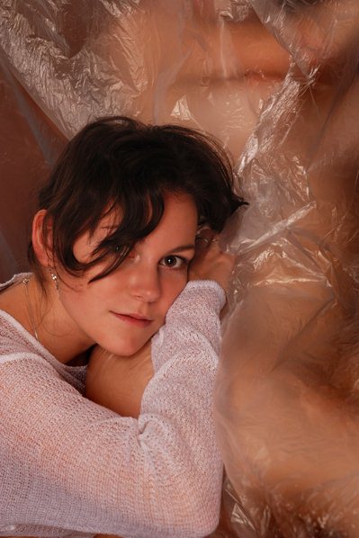 Female model photo shoot of BaraV in Photostudio MTA - Prague - Cz