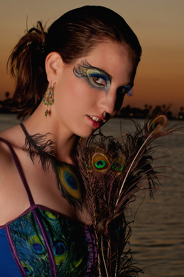 Female model photo shoot of BrittaS by eekimelphoto, body painted by BodyPainter Philip S