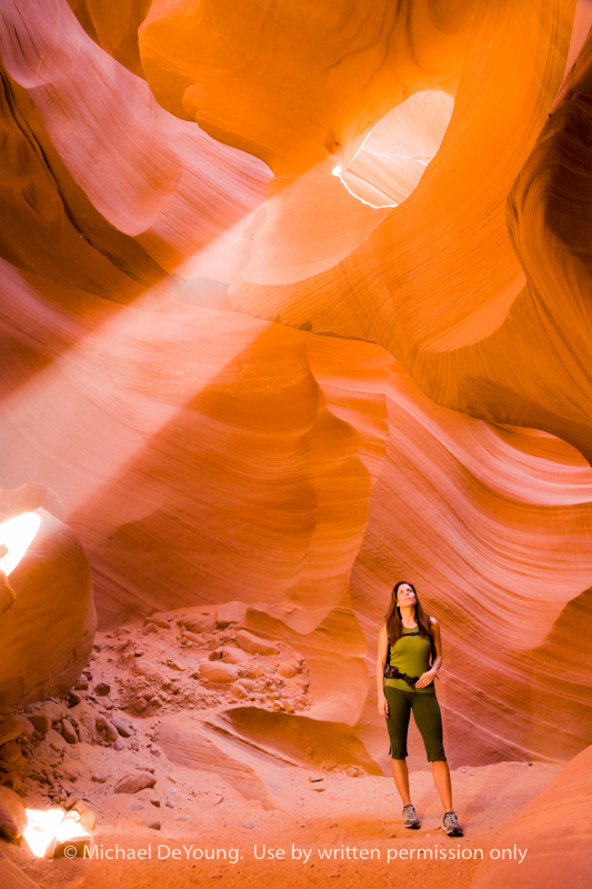 Male and Female model photo shoot of Michael DeYoung  and PERSIAN RO in Antelope Canyon, Arizona