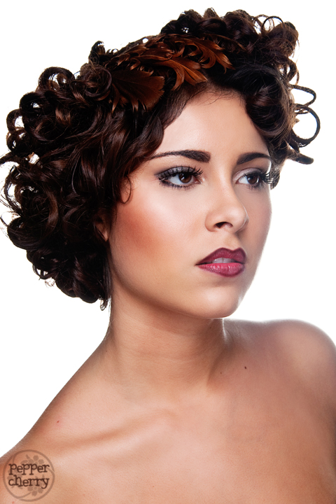 Female model photo shoot of pepper cherry photo in Hair, Body & Sol Salon, Vista, CA, hair styled by Beth Whitfield