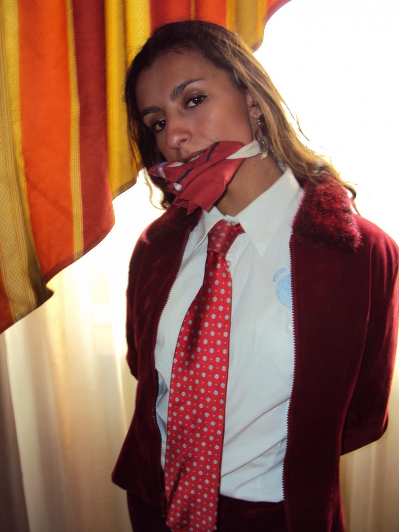 Male model photo shoot of Necktie bondage