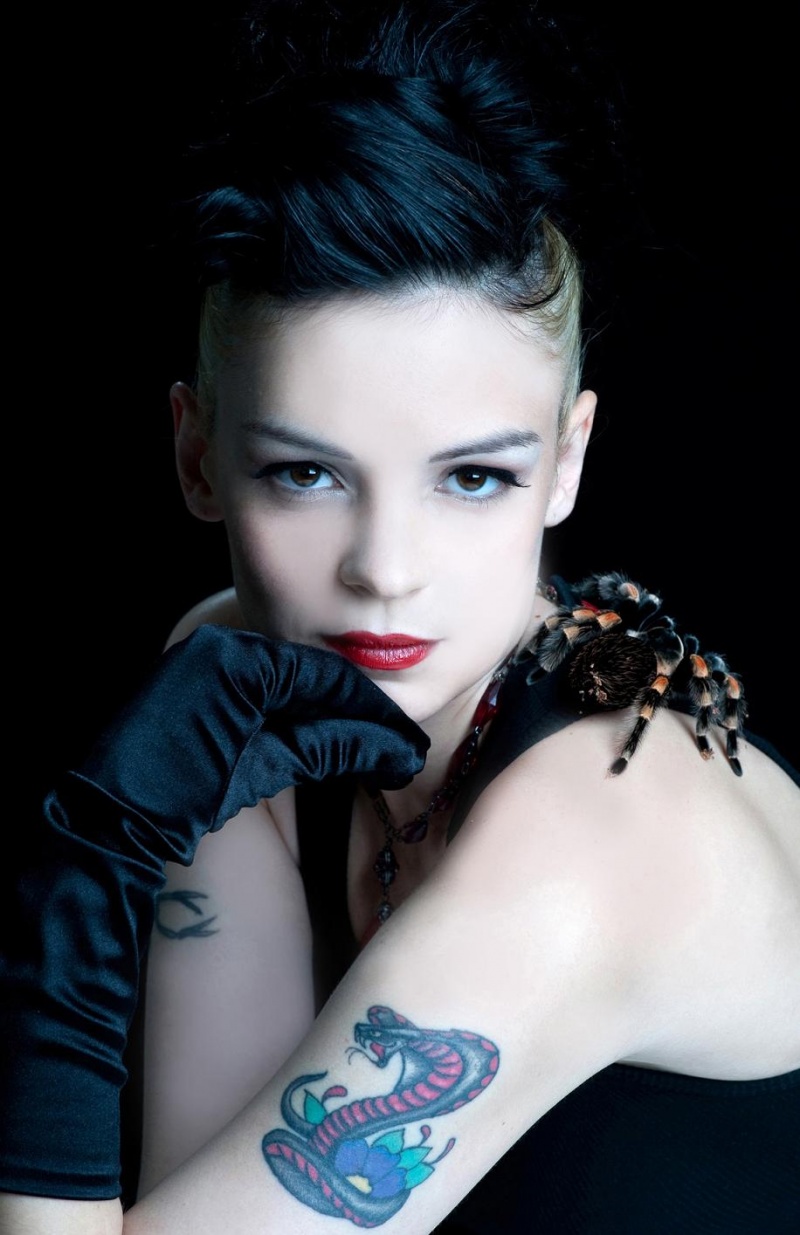 Female model photo shoot of -RaZeDaHeLL- by zinchik in West New York, NJ, makeup by Makeup by Carole-Anne