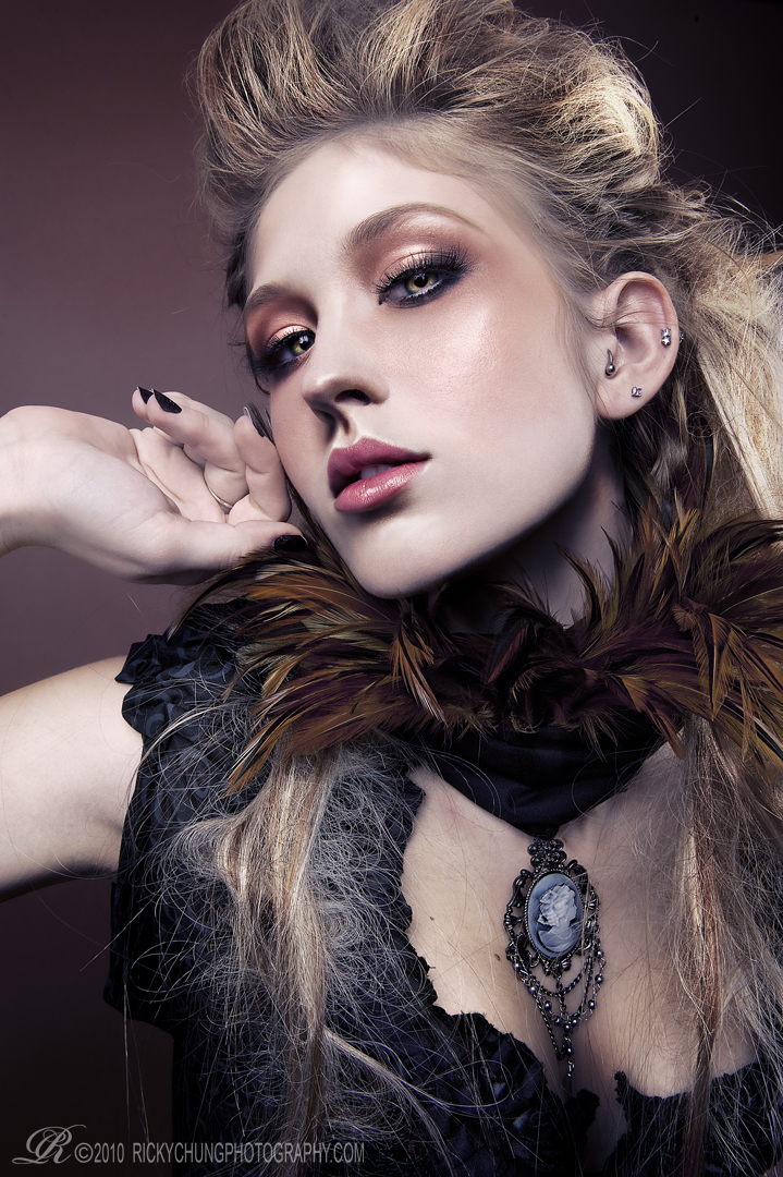 Female model photo shoot of Sidney Glenn by Ricky Chung, makeup by Blackbird Artisty