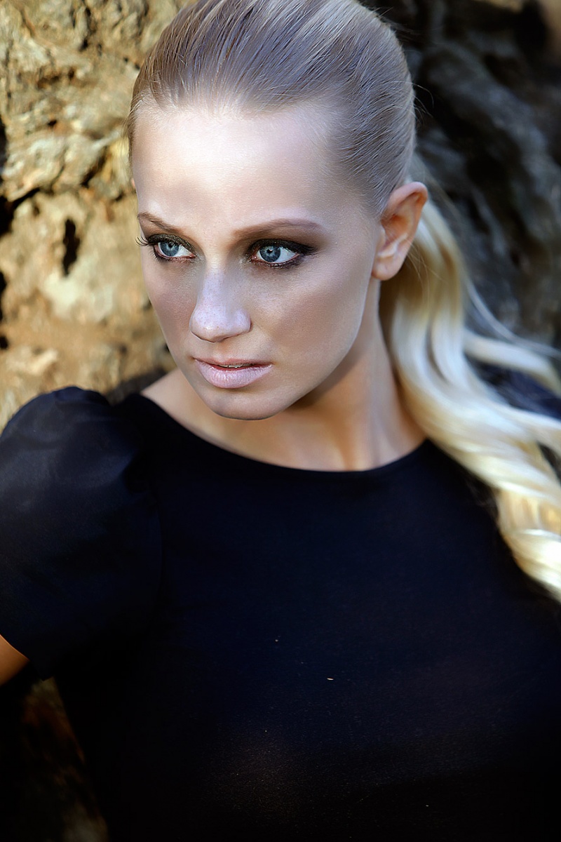 Female model photo shoot of -AshleyLauren- by Escalante, wardrobe styled by Ruben Lopes, makeup by Enid Seymore